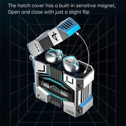 M45 Mecha Design Digital Display Bluetooth Earphone TWS Gaming Wireless Headset