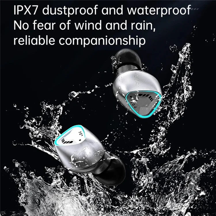 M45 Mecha Design Digital Display Bluetooth Earphone TWS Gaming Wireless Headset