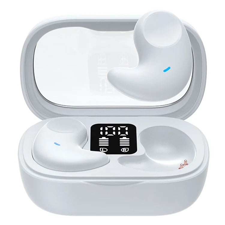 SM01 TWS Digital Display Bluetooth Earphone Mini Sleep Earbuds Wireless Music Headset