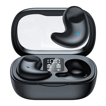 SM01 TWS Digital Display Bluetooth Earphone Mini Sleep Earbuds Wireless Music Headset