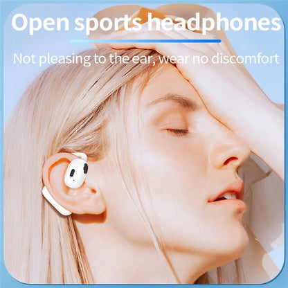 V21 Single Ear Rotating Hook Earphone OWS Bluetooth 5.4 Stereo Headphone