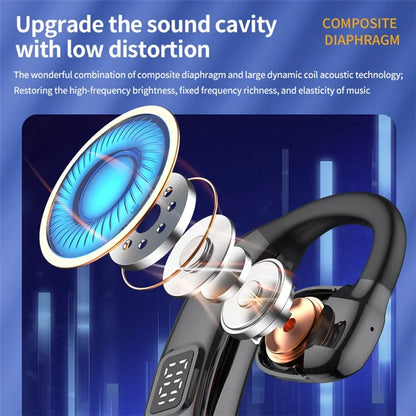 X30 Bluetooth 5.4 Single Ear Business Headphone Wireless Hook Earphone