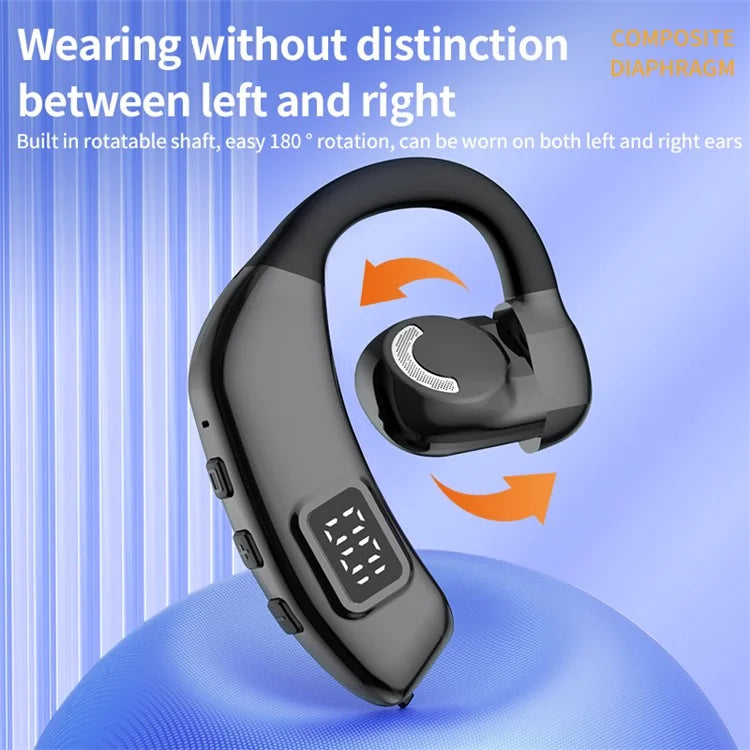 X30 Bluetooth 5.4 Single Ear Business Headphone Wireless Hook Earphone