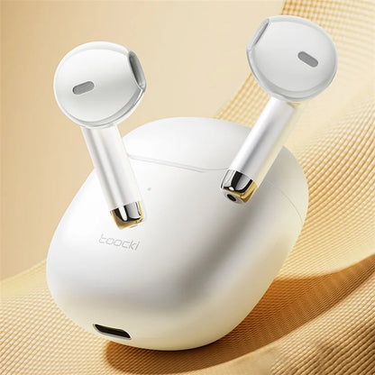 TOOCKI V08 Wireless Earphones TWS Bluetooth 5.3 Earbuds with Charging Case