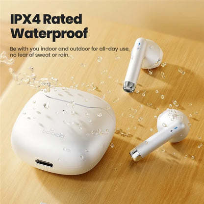 TOOCKI V08 Wireless Earphones TWS Bluetooth 5.3 Earbuds with Charging Case