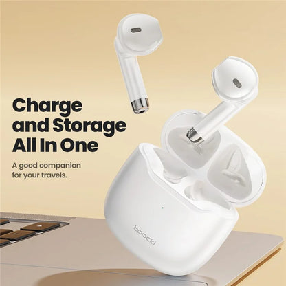 TOOCKI V08 Wireless Earphones TWS Bluetooth 5.3 Earbuds with Charging Case