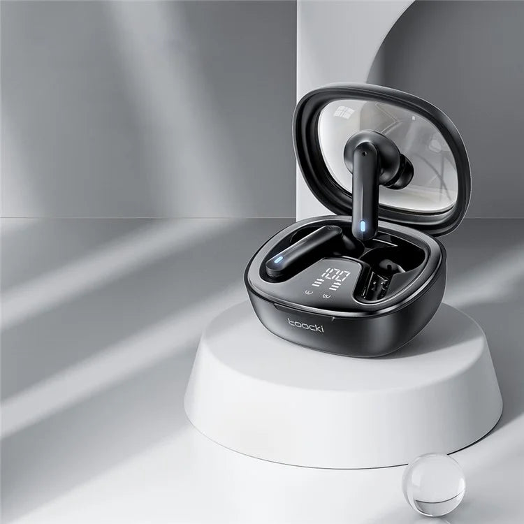 TOOCKI HE-068A TWS Bluetooth Earphone Waterproof Wireless Headset with Digital Display Function