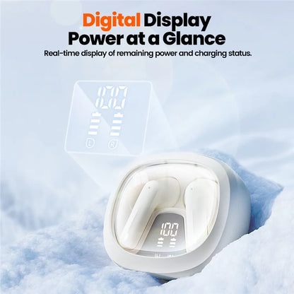 TOOCKI HE-068A TWS Bluetooth Earphone Waterproof Wireless Headset with Digital Display Function