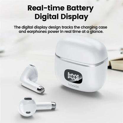 TOOCKI HE-060A Wireless Earbuds TWS Bluetooth 5.3 Digital Display Earphones