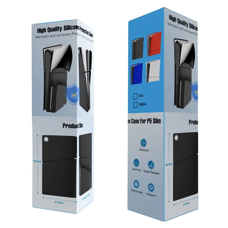 For Sony PS5 Slim Anti-Scratch Game Console Protector Silicone Sleeve Case