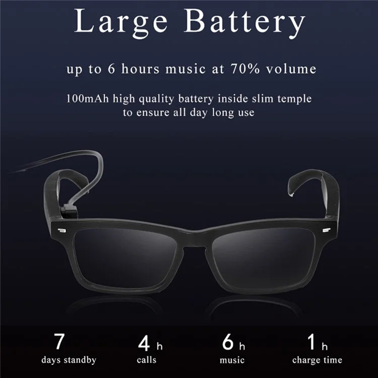 KY01 Waterproof Smart Glasses Open Ear Headphone Bluetooth Music Headset