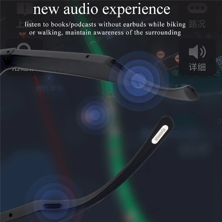 KY01 Waterproof Smart Glasses Open Ear Headphone Bluetooth Music Headset