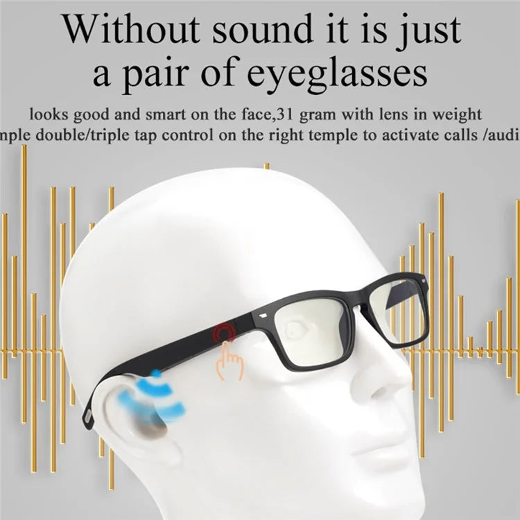 KY01 Waterproof Smart Glasses Open Ear Headphone Bluetooth Music Headset