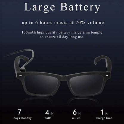 KY01 Waterproof Smart Glasses Open Ear Headphone Bluetooth Music Headset