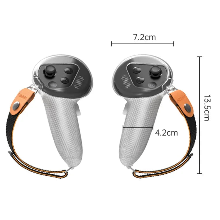HIBLOKS 1 Pair For Oculus Quest 3 Flexible Silicone Case Cover VR Handle Controller Case with Strap