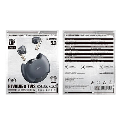 ROCK RAU0769 Portable Rotating TWS Earphones Wireless Bluetooth Headset