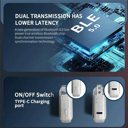 S10 Semi-in-ear Bluetooth Earphones with LED Full Color Touch Screen Charging Case, English Version