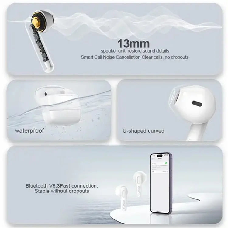 LENOVO Thinkplus XT98 TWS Bluetooth Earphone AI Noise Reduction Stereo Music Headset