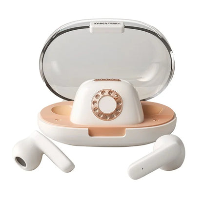 ICARER FAMILY Retro Phone Shape Wireless Earphone Bluetooth 5.3 Headphones