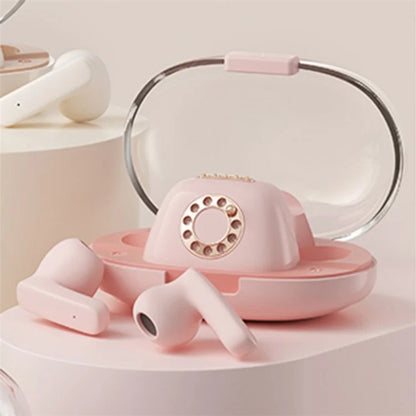 ICARER FAMILY Retro Phone Shape Wireless Earphone Bluetooth 5.3 Headphones