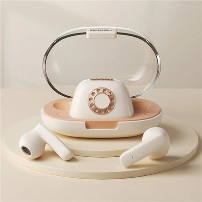 ICARER FAMILY Retro Phone Shape Wireless Earphone Bluetooth 5.3 Headphones
