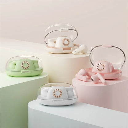 ICARER FAMILY Retro Phone Shape Wireless Earphone Bluetooth 5.3 Headphones