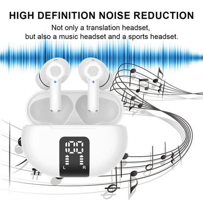 M10 Multiple Languages Translation Earphones Wireless Bluetooth Smart Voice Translator Headset