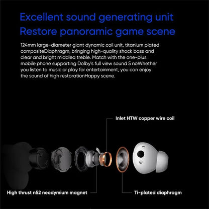 ONEPLUS Ace (E508A) TWS Bluetooth Headset Noise Canceling Gaming Music Earphone