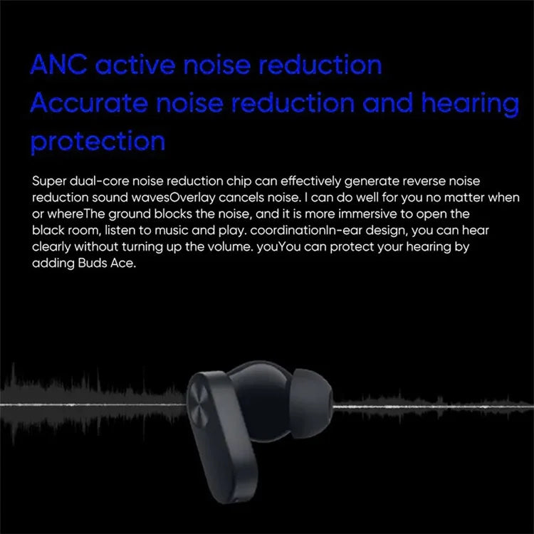 ONEPLUS Ace (E508A) TWS Bluetooth Headset Noise Canceling Gaming Music Earphone