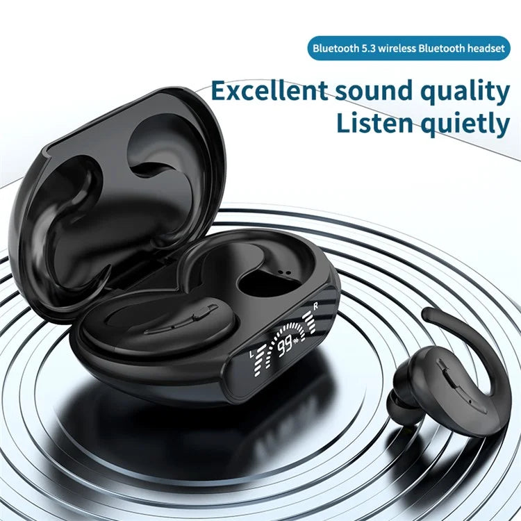 A8 1 Pair Wireless Earbuds Running Bluetooth 5.3 Headphones with Ear Hooks LED Display