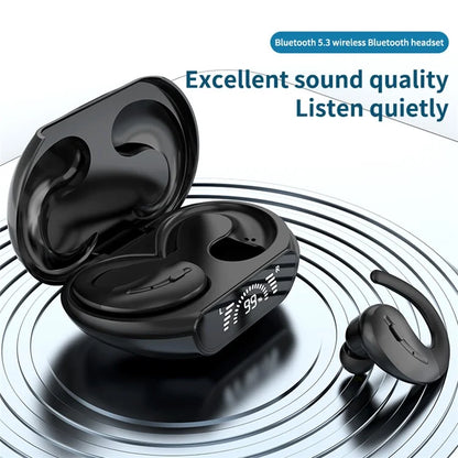 A8 1 Pair Wireless Earbuds Running Bluetooth 5.3 Headphones with Ear Hooks LED Display