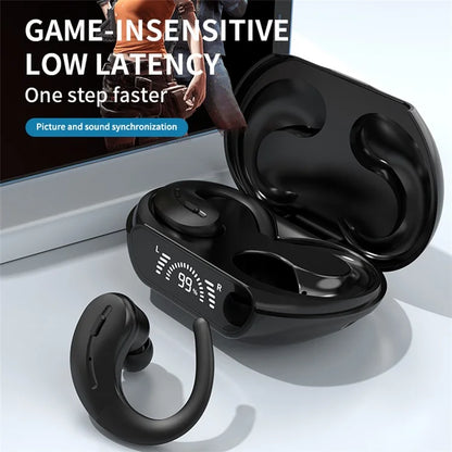 A8 1 Pair Wireless Earbuds Running Bluetooth 5.3 Headphones with Ear Hooks LED Display