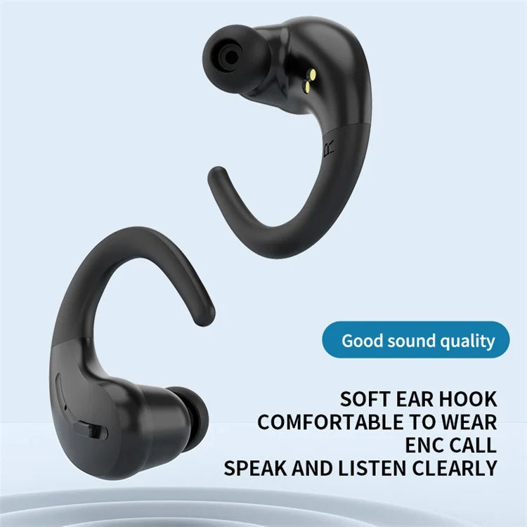 A8 1 Pair Wireless Earbuds Running Bluetooth 5.3 Headphones with Ear Hooks LED Display
