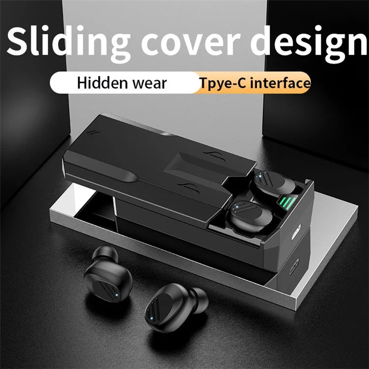 SKY-12 1 Pair Bluetooth Headset Slide Cover Wireless Earbuds with Charging Bin