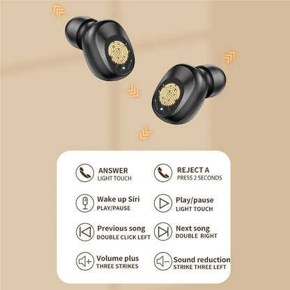 SKY-12 1 Pair Bluetooth Headset Slide Cover Wireless Earbuds with Charging Bin