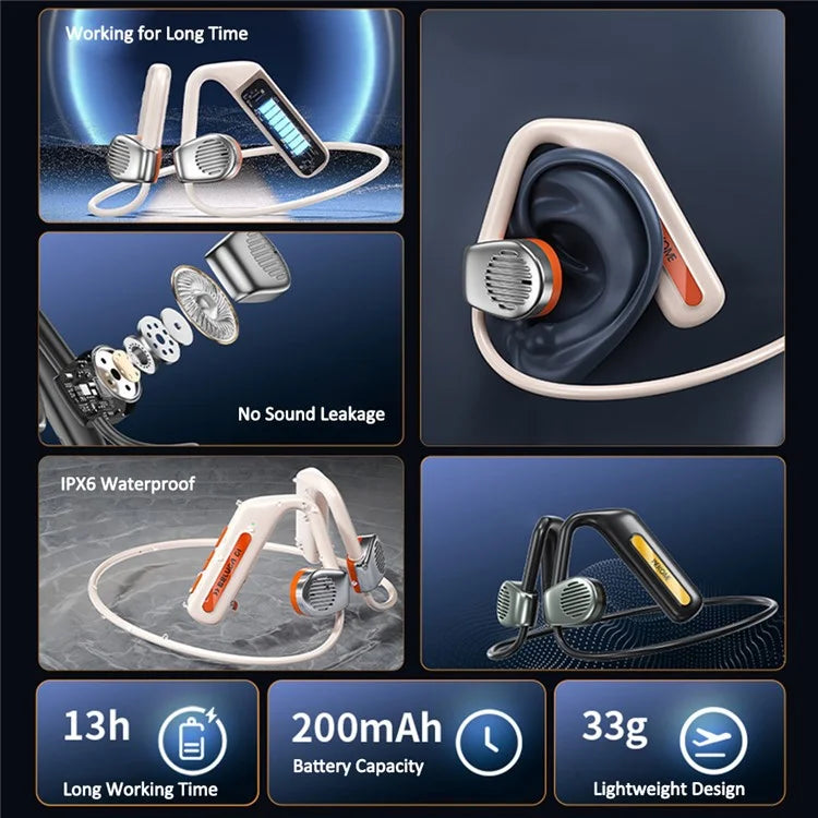 WEKOME Beluga G1 ENC Noise Reduction Bluetooth Headphones Open Ear Wireless Neckband Earphone