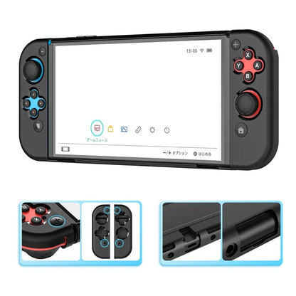 For Nintendo Switch OLED Anti-drop Protective Case Detachable PC+TPU Cover