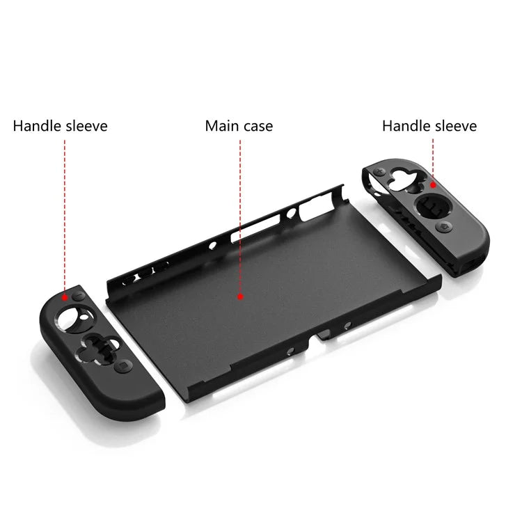 For Nintendo Switch OLED Anti-drop Protective Case Detachable PC+TPU Cover