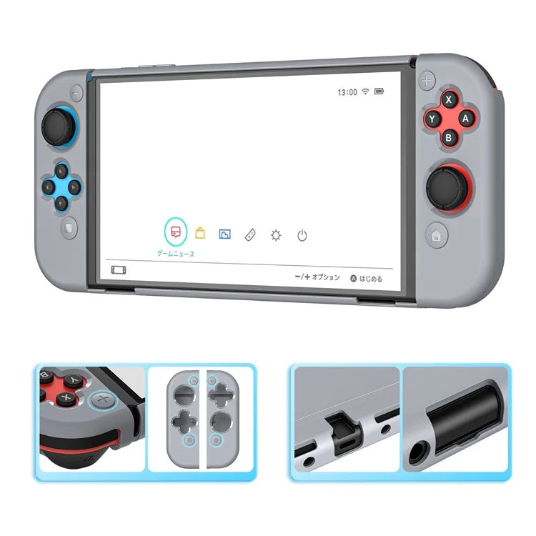 For Nintendo Switch OLED Anti-drop Protective Case Detachable PC+TPU Cover