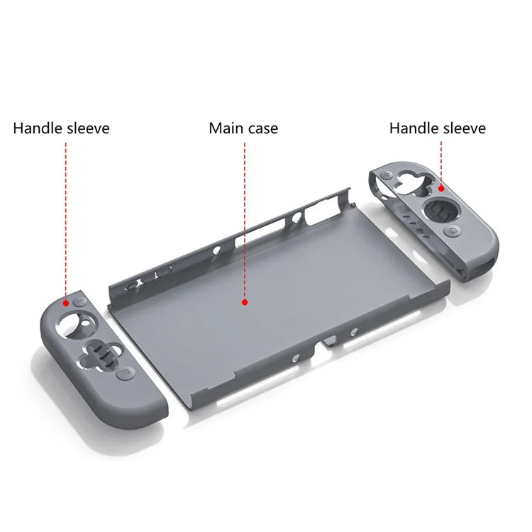 For Nintendo Switch OLED Anti-drop Protective Case Detachable PC+TPU Cover