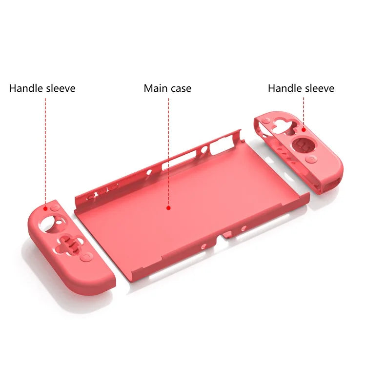 For Nintendo Switch OLED Anti-drop Protective Case Detachable PC+TPU Cover