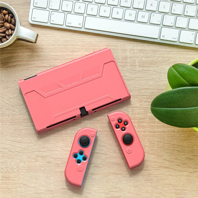 For Nintendo Switch OLED Anti-drop Protective Case Detachable PC+TPU Cover