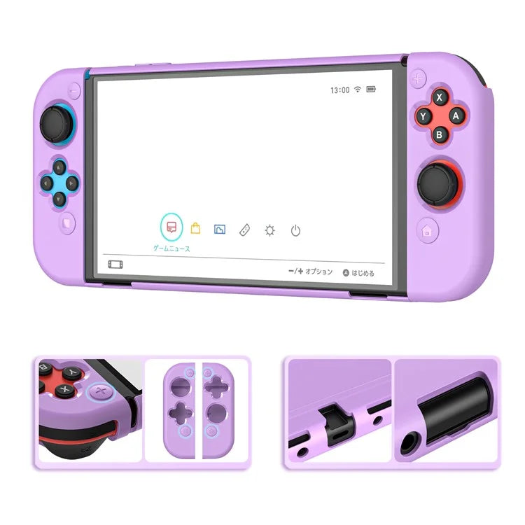 For Nintendo Switch OLED Anti-drop Protective Case Detachable PC+TPU Cover