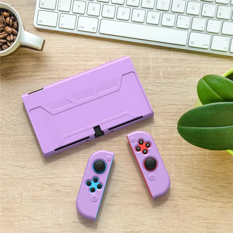 For Nintendo Switch OLED Anti-drop Protective Case Detachable PC+TPU Cover