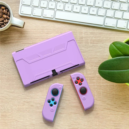 For Nintendo Switch OLED Anti-drop Protective Case Detachable PC+TPU Cover