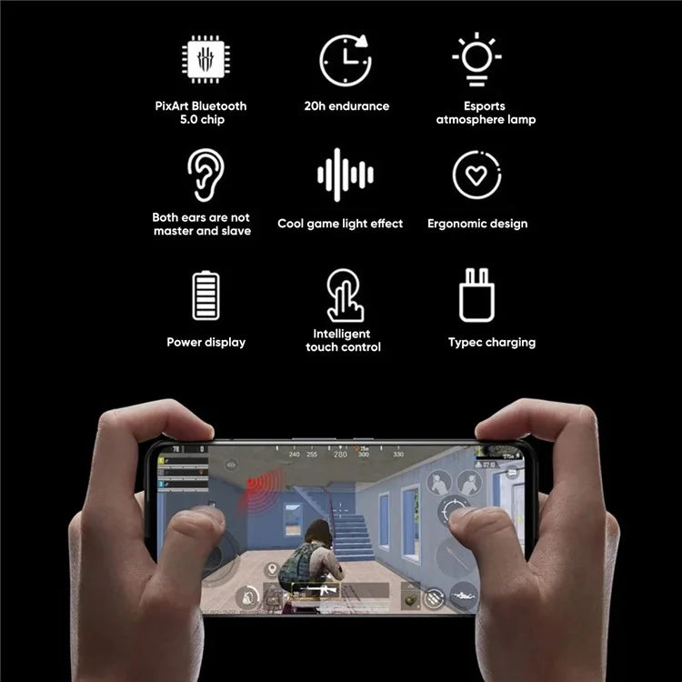 REDMAGIC BH4004 TWS In-Ear Headset Wireless Bluetooth Earphone Touch Control Headphone