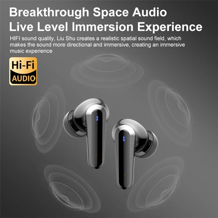 YYK-Q30 TWS Bluetooth 5.4 Earphone ANC Noise Reduction Wireless Headset with Touch Screen Charging Case
