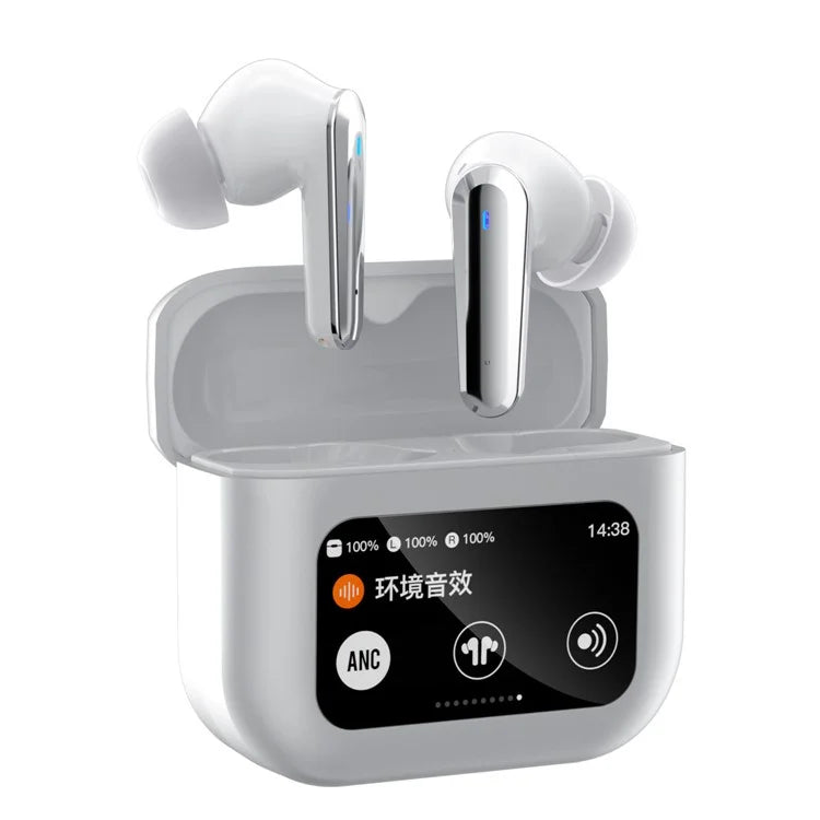 YYK-Q30 TWS Bluetooth 5.4 Earphone ANC Noise Reduction Wireless Headset with Touch Screen Charging Case