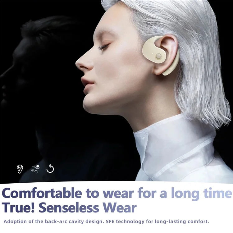 Coconut Ball Design TWS Bluetooth Earphone Bone Conduction Ear Hanging Stereo Music Headset