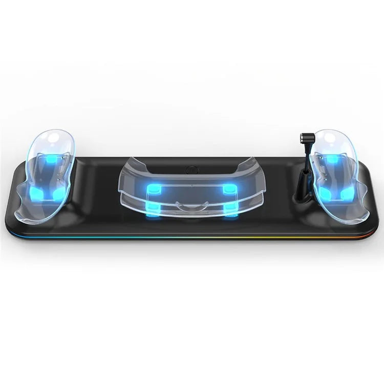 Charger Station for Meta Quest 3 VR Headset and Double Controller Charging Dock